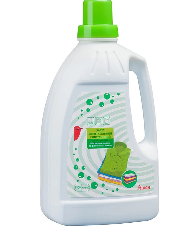 Гель для прання AUCHAN, для делікатної білизни, автомат, 1,5л